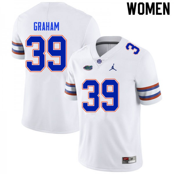 Women #39 Fenley Graham Florida Gators College Football Jerseys White